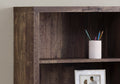 48" Brown Distressed Wood Adjustable Four Tier Bookcase