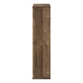 48" Brown Distressed Wood Adjustable Four Tier Bookcase
