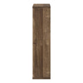 48" Brown Distressed Wood Adjustable Four Tier Bookcase