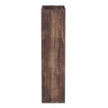 48" Brown Distressed Wood Adjustable Four Tier Bookcase