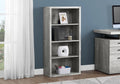 48" Brown Distressed Wood Adjustable Four Tier Bookcase