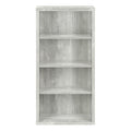 48" Brown Distressed Wood Adjustable Four Tier Bookcase