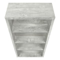 48" Brown Distressed Wood Adjustable Four Tier Bookcase