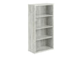 48" Brown Distressed Wood Adjustable Four Tier Bookcase