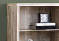 48" Brown Distressed Wood Adjustable Four Tier Bookcase