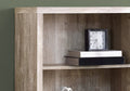 48" Brown Distressed Wood Adjustable Four Tier Bookcase