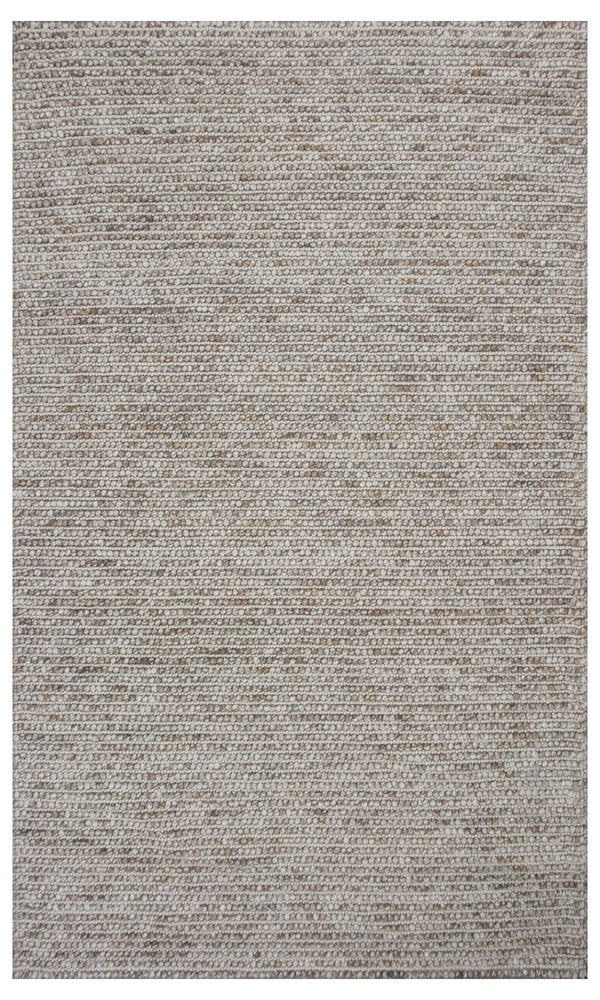 5' X 7' Natural Wool Hand Woven Area Rug