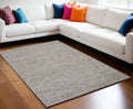5' X 7' Natural Wool Hand Woven Area Rug