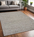 5' X 7' Natural Wool Hand Woven Area Rug