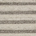 9' X 13' Brown Gray And Ivory Wool Striped Hand Woven Area Rug