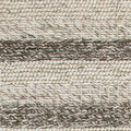9' X 13' Brown Gray And Ivory Wool Striped Hand Woven Area Rug