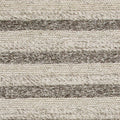9' X 13' Brown Gray And Ivory Wool Striped Hand Woven Area Rug