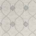5' X 7' Ivory And Gray Wool Ogee Hand Tufted Area Rug