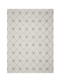 5' X 7' Ivory And Gray Wool Ogee Hand Tufted Area Rug