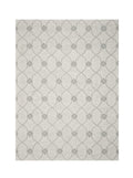 5' X 7' Ivory And Gray Wool Ogee Hand Tufted Area Rug