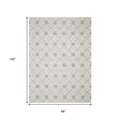 5' X 7' Ivory And Gray Wool Ogee Hand Tufted Area Rug