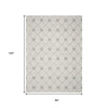 5' X 7' Ivory And Gray Wool Ogee Hand Tufted Area Rug