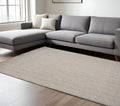 3' X 5' Beige And Gray Wool Chevron Hand Woven Area Rug