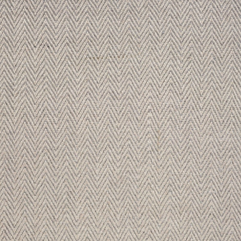 3' X 5' Beige And Gray Wool Chevron Hand Woven Area Rug
