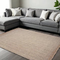3' X 5' Beige And Gray Wool Chevron Hand Woven Area Rug