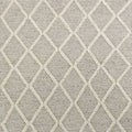 9' X 13' Gray And Ivory Wool Diamond Hand Woven Area Rug