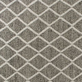 8' X 10' Dark Gray And Ivory New Zealand Lambs Wool Diamond Hand Woven Area Rug