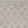 9' X 12' Sand Beige And Ivory Wool Geometric Hand Tufted Area Rug
