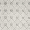 5' X 7' Ivory And Gray Wool Ogee Hand Tufted Area Rug