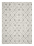 5' X 7' Ivory And Gray Wool Ogee Hand Tufted Area Rug