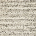 7' X 9' Gray And Ivory Wool Striped Hand Woven Area Rug