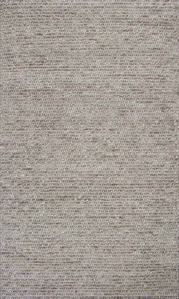 5' X 7' Natural Wool Hand Woven Area Rug