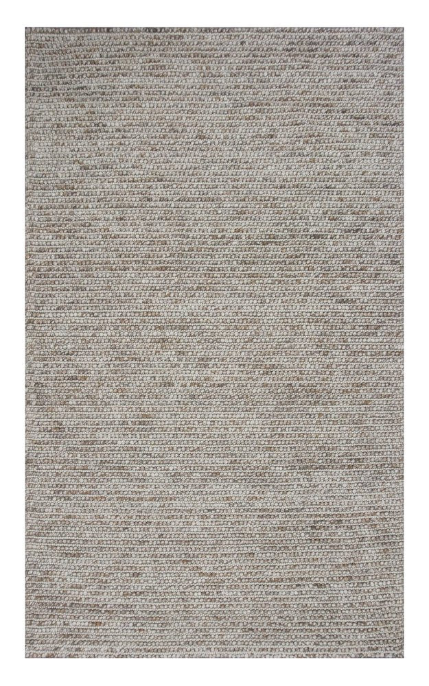 5' X 7' Natural Wool Hand Woven Area Rug