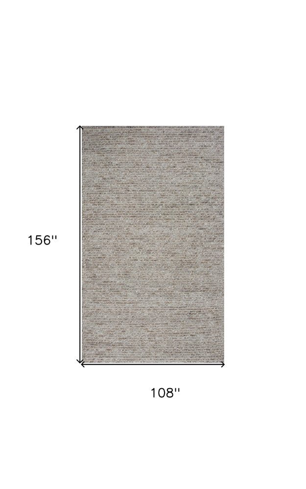 5' X 7' Natural Wool Hand Woven Area Rug