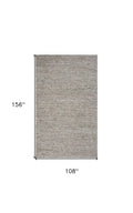 5' X 7' Natural Wool Hand Woven Area Rug