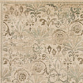 5' X 8' Ivory And Brown Floral Medallion Area Rug