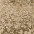 5' X 8' Beige And Tan Floral Medallion Distressed Area Rug