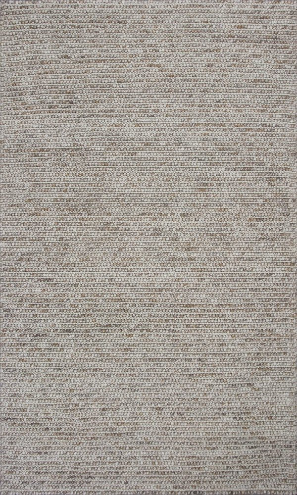 5' X 7' Natural Wool Hand Woven Area Rug