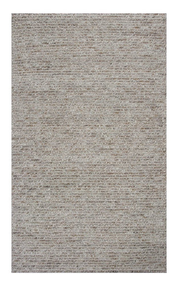 5' X 7' Natural Wool Hand Woven Area Rug