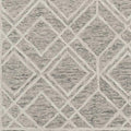 9' X 12' Sand Beige And Ivory Wool Geometric Hand Tufted Area Rug