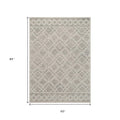 9' X 12' Sand Beige And Ivory Wool Geometric Hand Tufted Area Rug