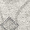 5' X 7' Ivory And Gray Wool Ogee Hand Tufted Area Rug