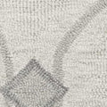 5' X 7' Ivory And Gray Wool Ogee Hand Tufted Area Rug