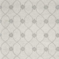 5' X 7' Ivory And Gray Wool Ogee Hand Tufted Area Rug