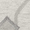 5' X 7' Ivory And Gray Wool Ogee Hand Tufted Area Rug