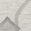 5' X 7' Ivory And Gray Wool Ogee Hand Tufted Area Rug