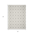 5' X 7' Ivory And Gray Wool Ogee Hand Tufted Area Rug