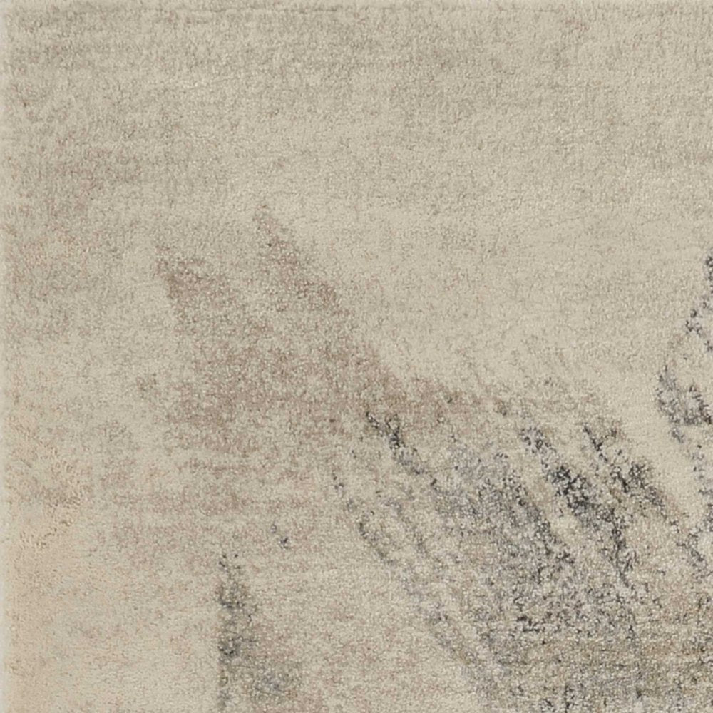 5' X 8' Ivory And Gray Abstract Area Rug