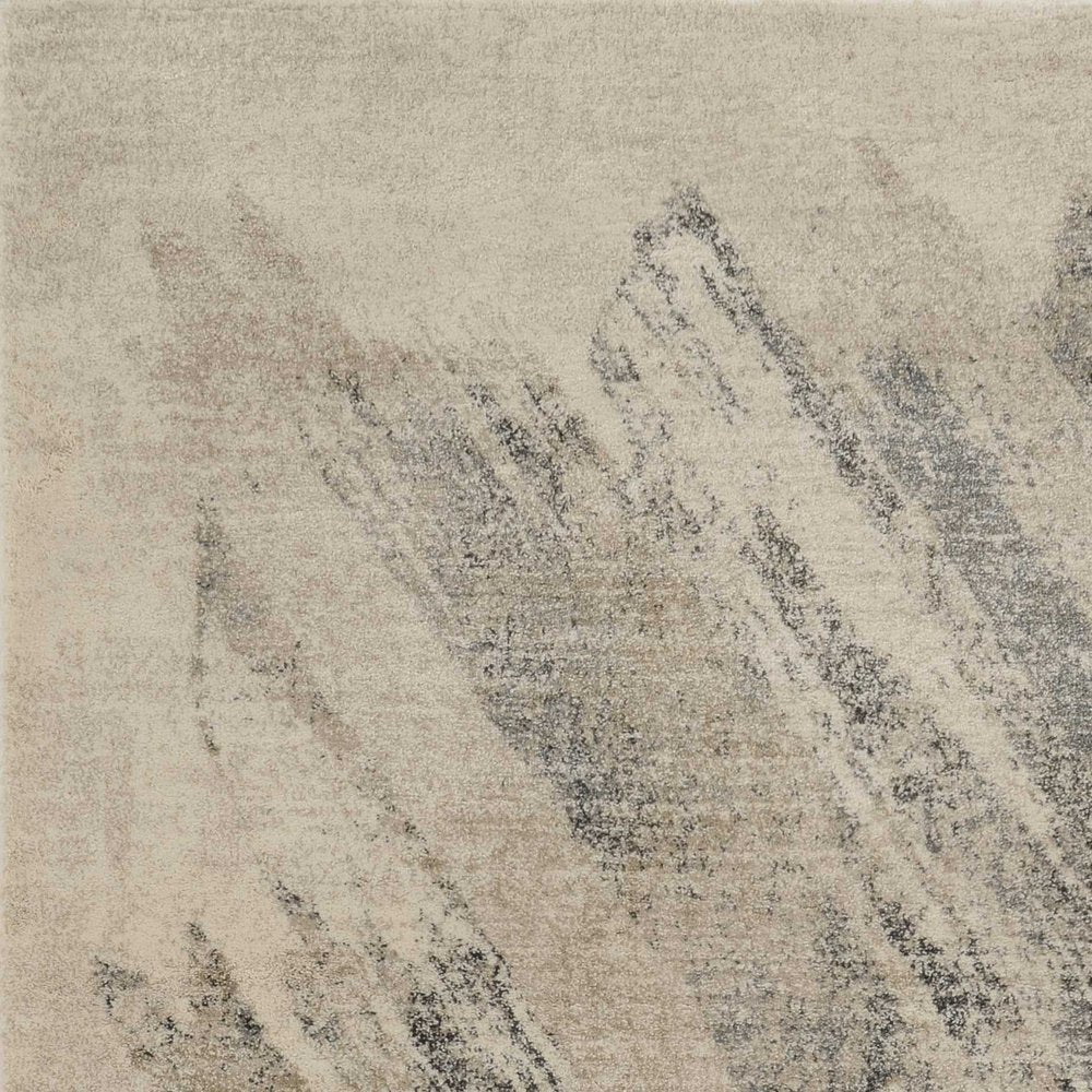 5' X 8' Ivory And Gray Abstract Area Rug