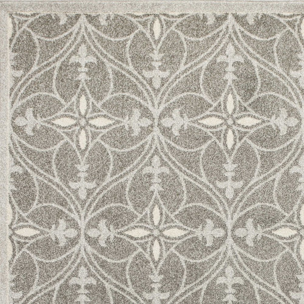 8' X 11' Gray Area Rug With UV Protection