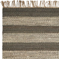5' X 7' Brown and Beige Striped Hand Woven Area Rug